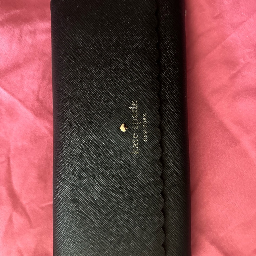 Kate Spade Black Scalloped Long Wallet
